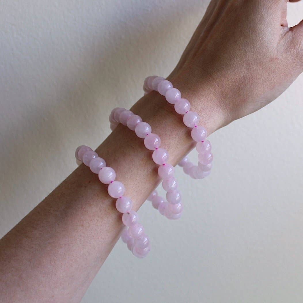 Rose Quartz Bracelet 4mm/6mm/8mm - Crystals & Stones