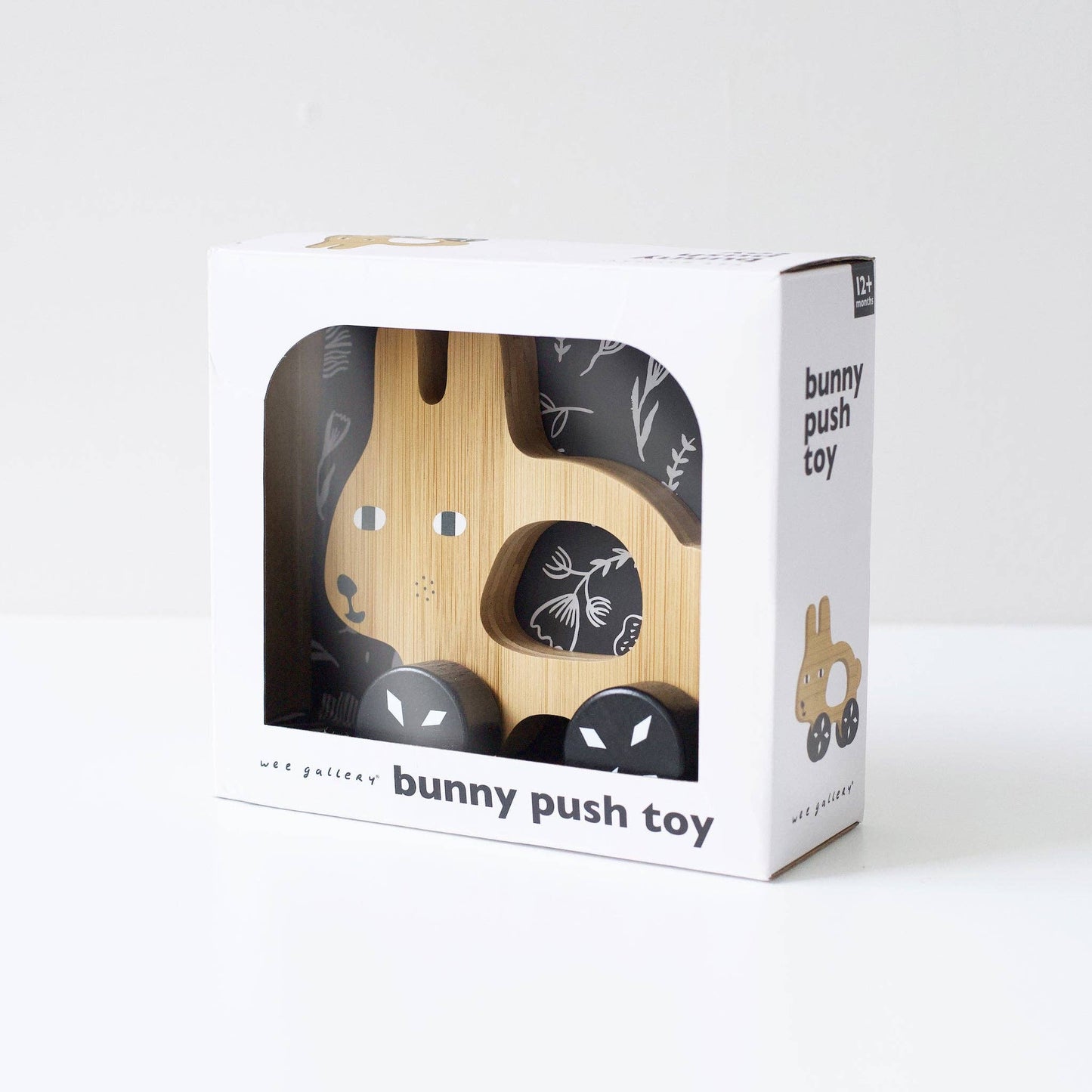 Bunny Push Toy - Wooden Roll Along Toy for Baby & Toddler