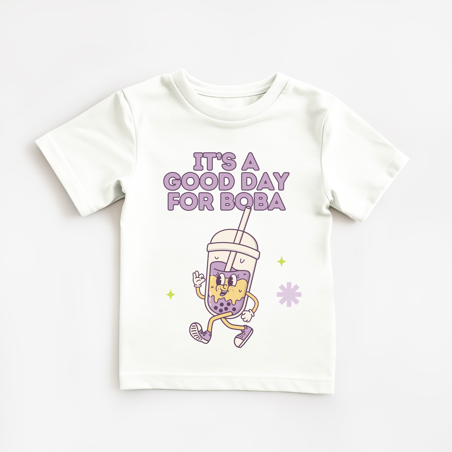 IT'S A GOOD DAY FOR BOBA kids graphic t-shirt