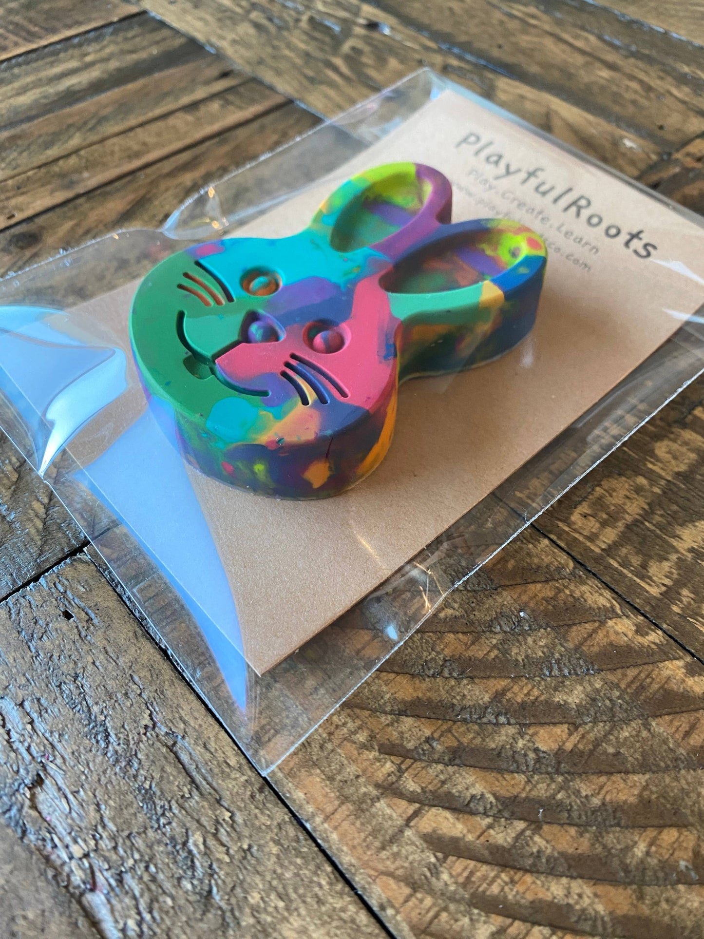 Large Crayon Bunny - Handmade Non-Toxic Kids Easter Gift