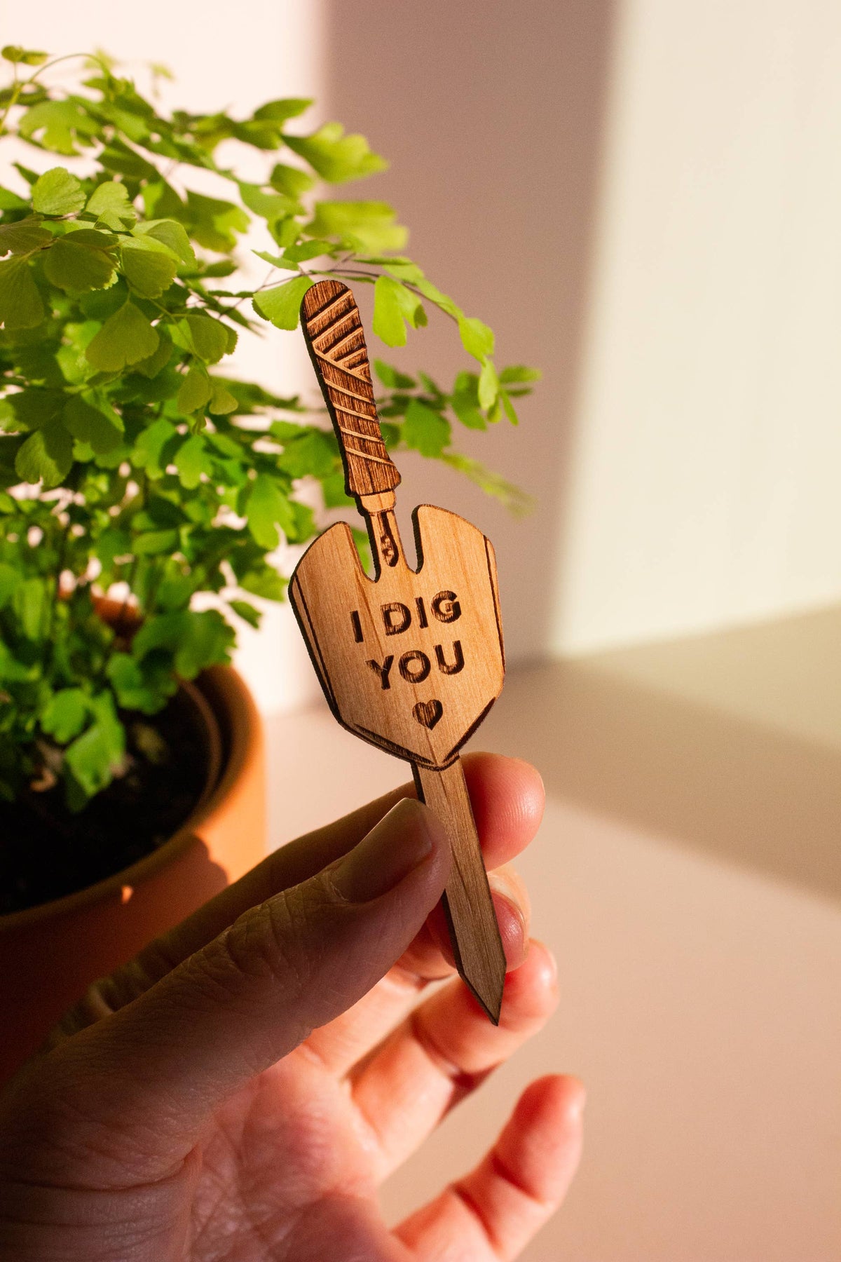I Dig You Hand Trowel Wood Plant Pick