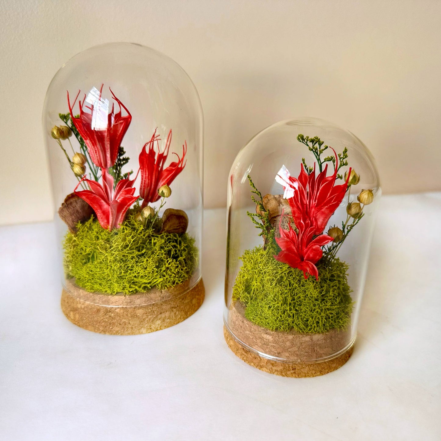 Love Potion Large Botanical Terrarium With Dried Flowers