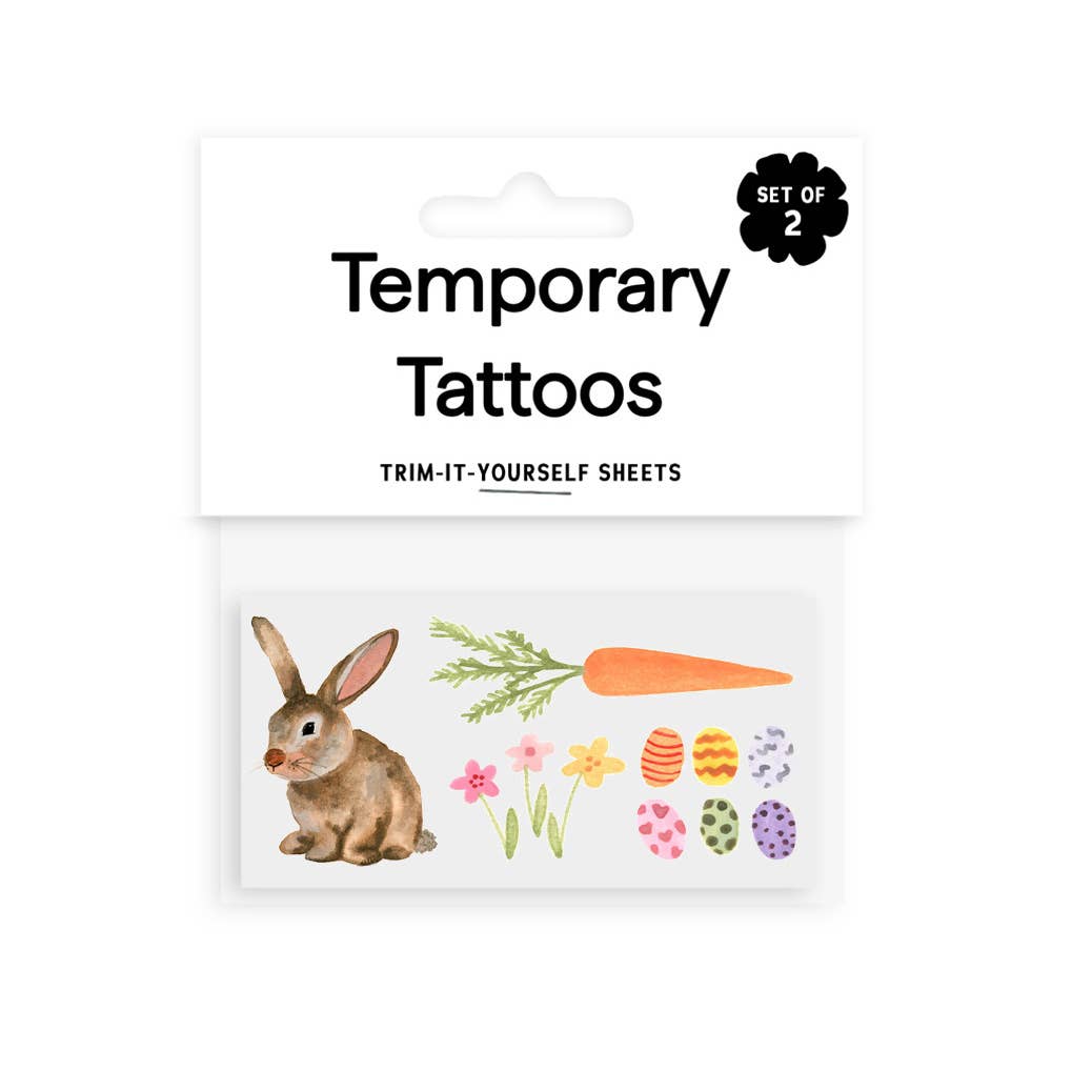 Spring Bunny Temporary Tattoos