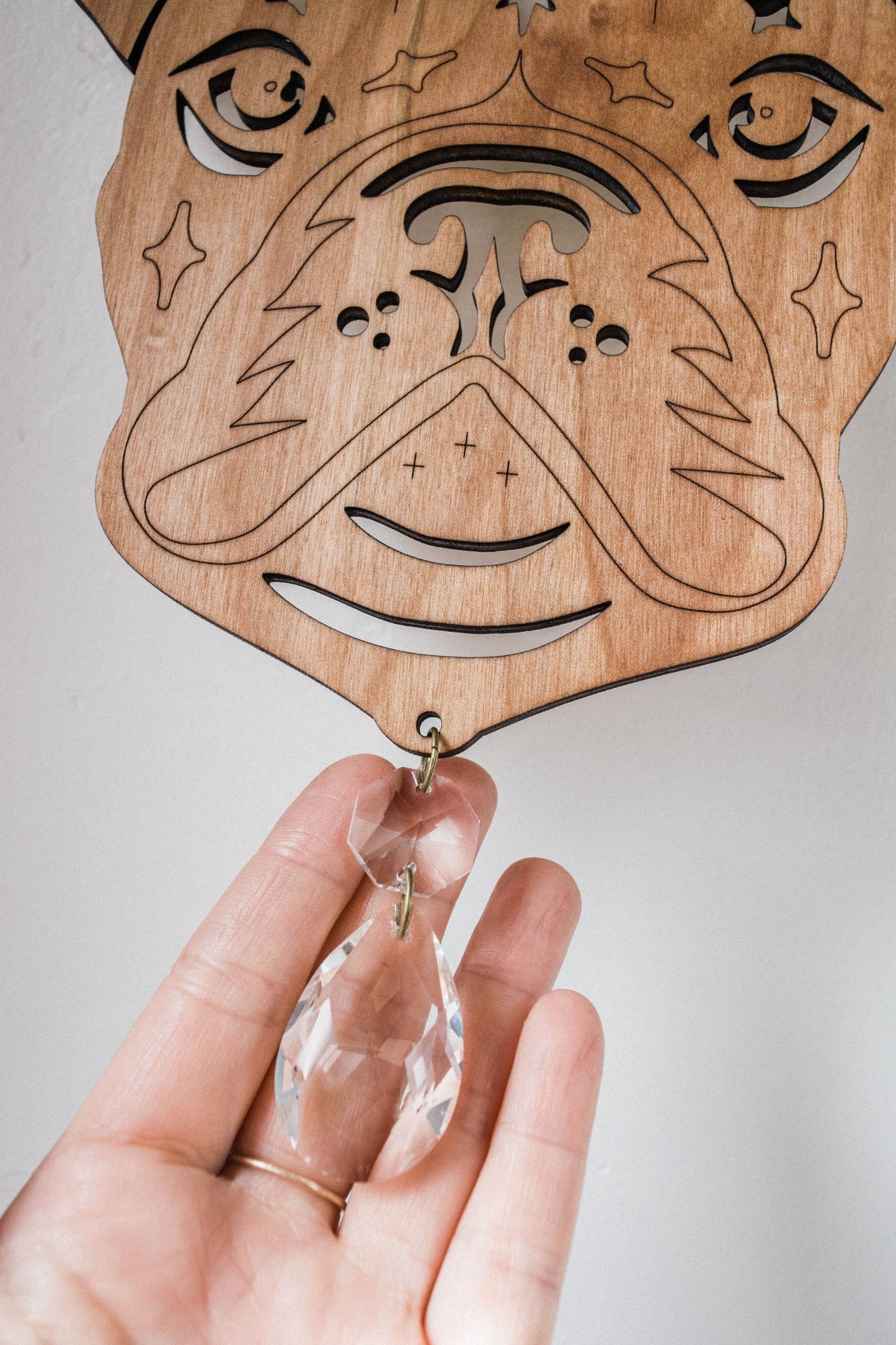 French Bulldog Wooden Wall Hanging Frenchie Suncatcher