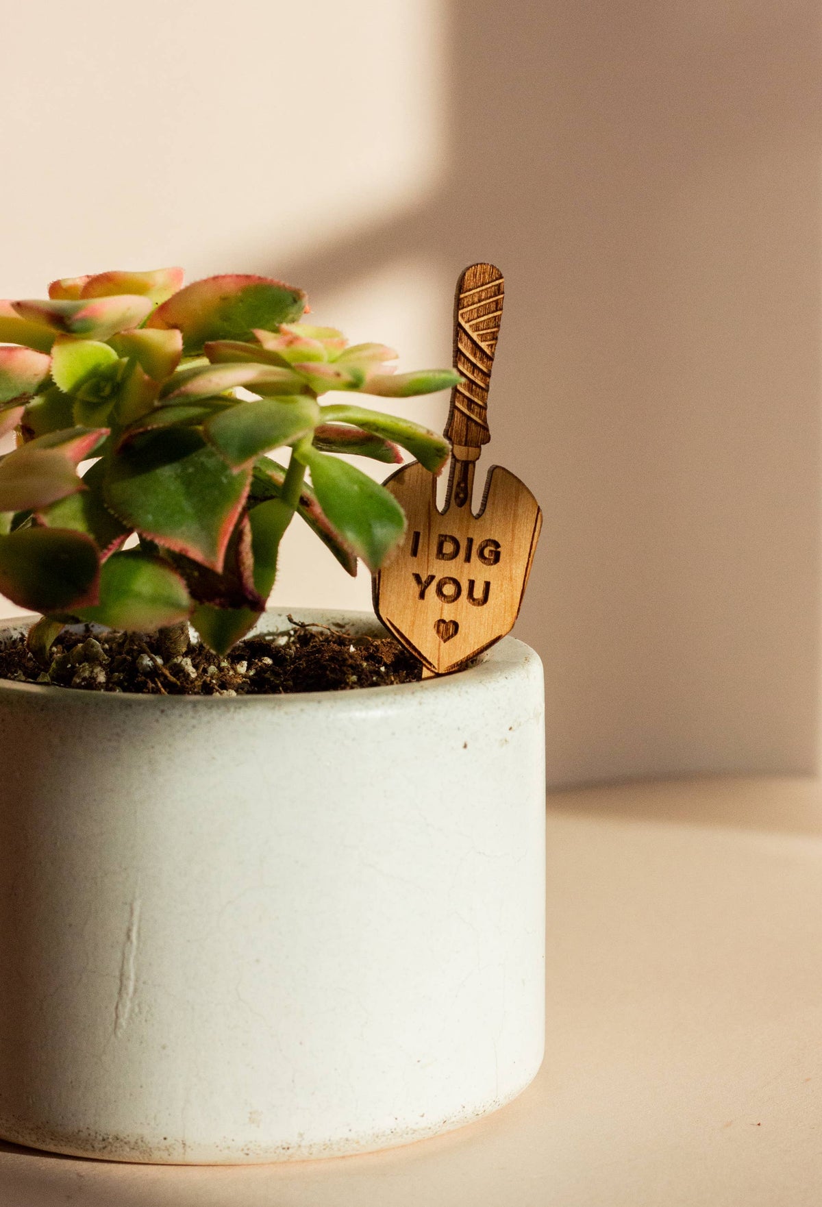 I Dig You Hand Trowel Wood Plant Pick