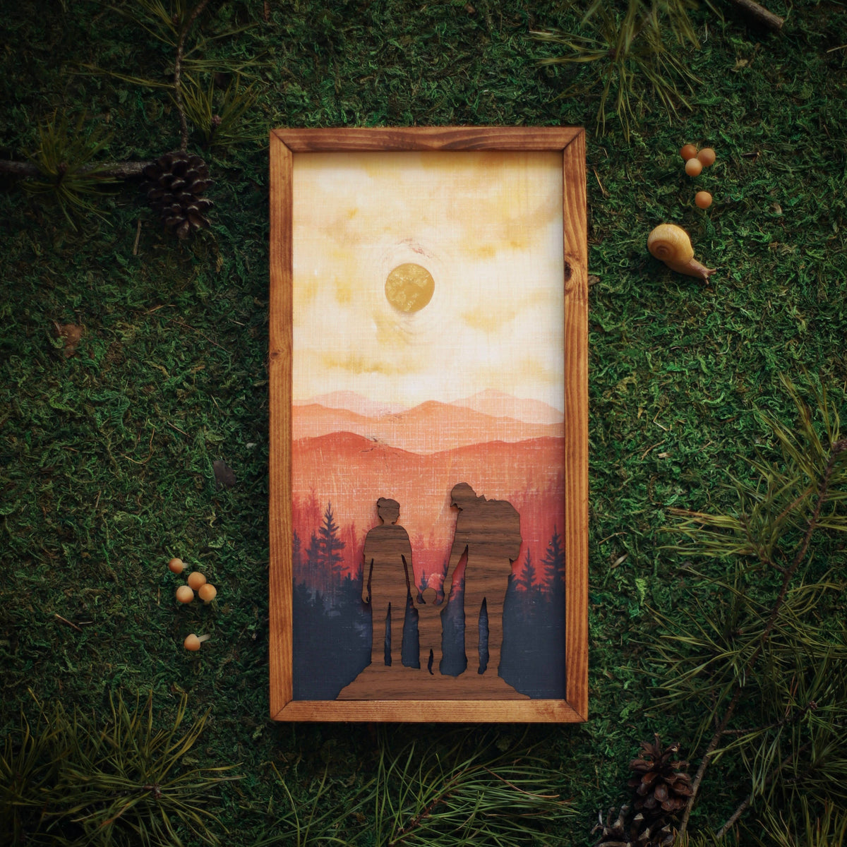 "Miles of Memories" Mixed Media Family-Themed Wall Art