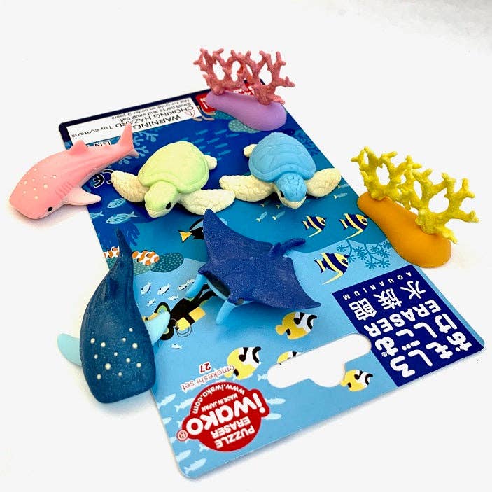 38316 Iwako Aquarium Eraser Card