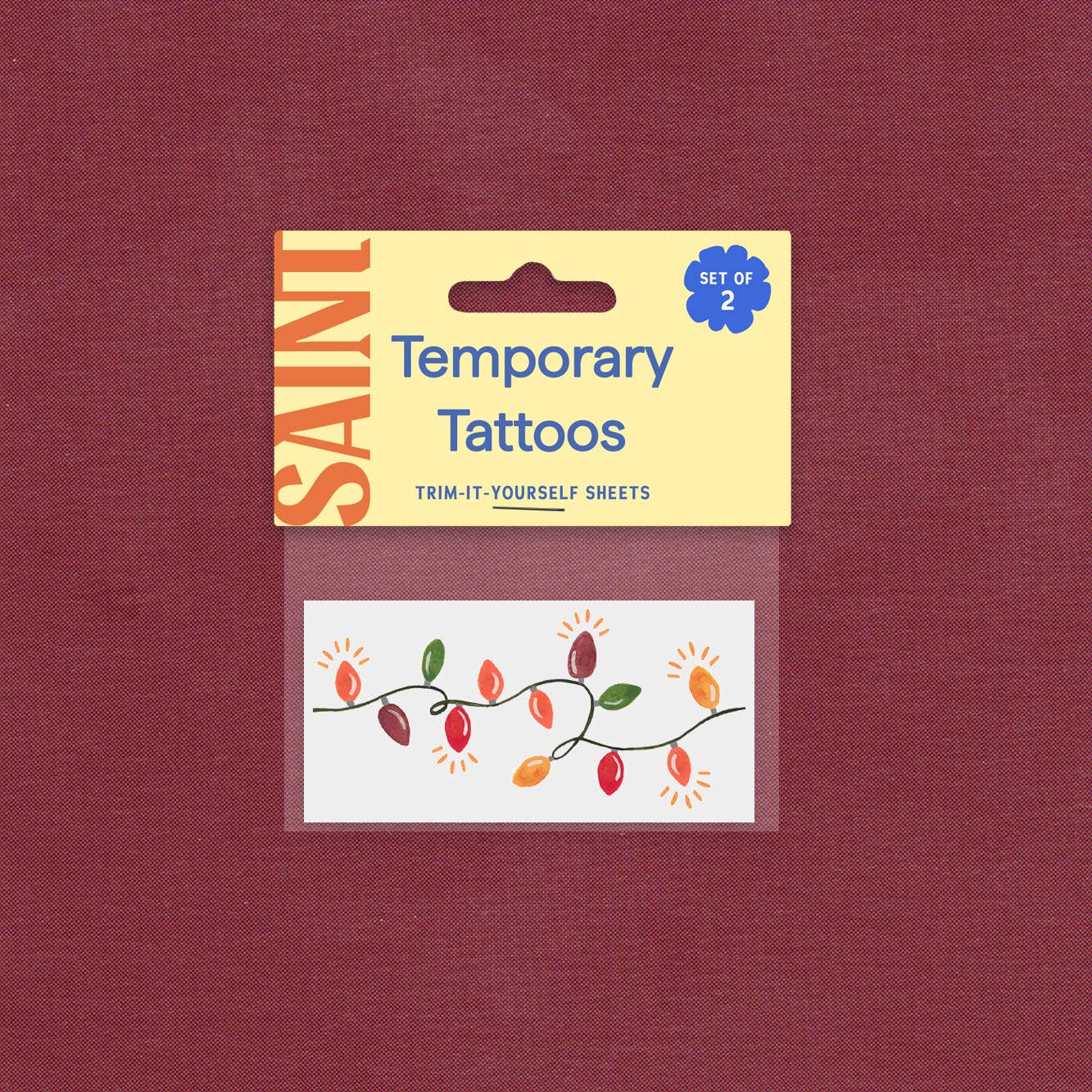 Christmas Lights Temporary Tattoos