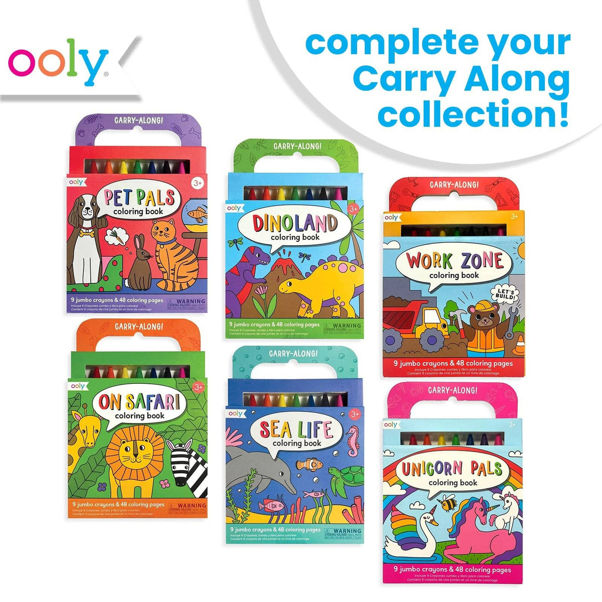 Carry-Along Coloring Book Set - Pet Pals