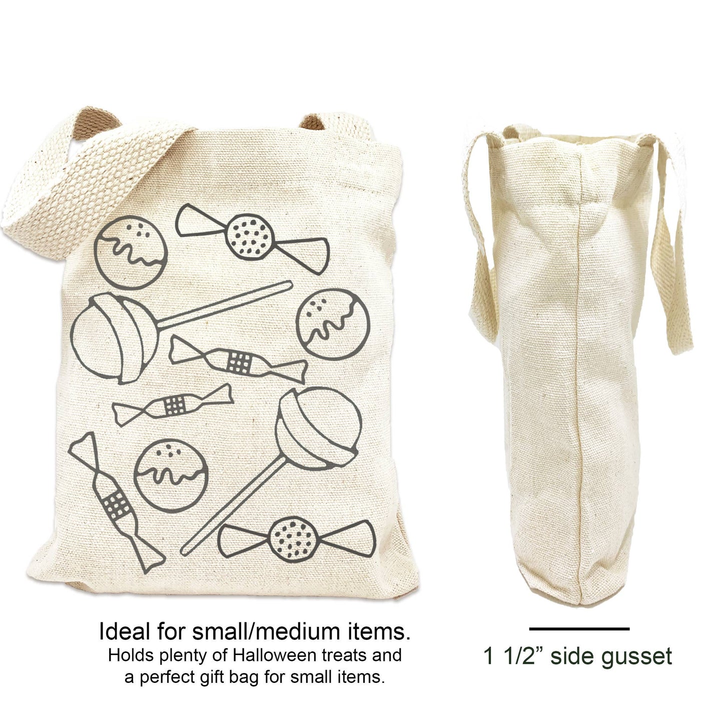 Kid's Mini Halloween Trick or Treat Canvas Tote Bags