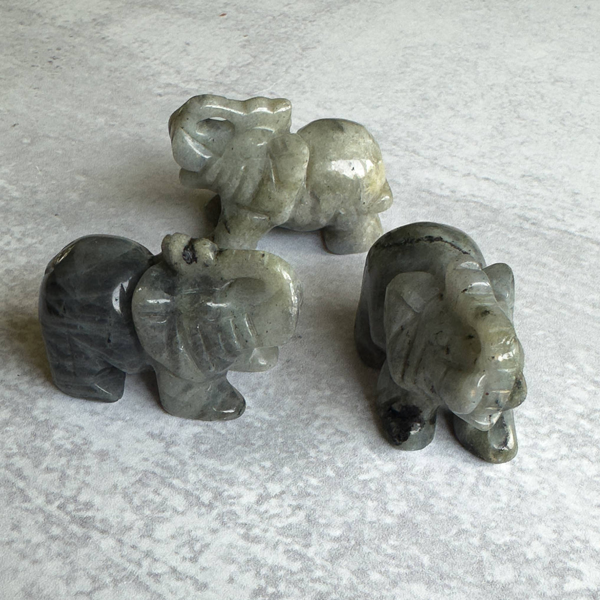 Hand-Carved Gemstone Animal | Elephant