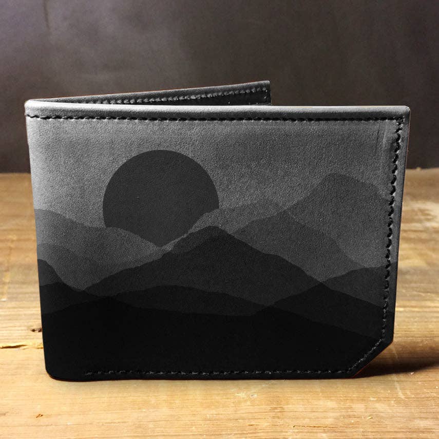 Faded Mountains - Printmaker Leather Wallet