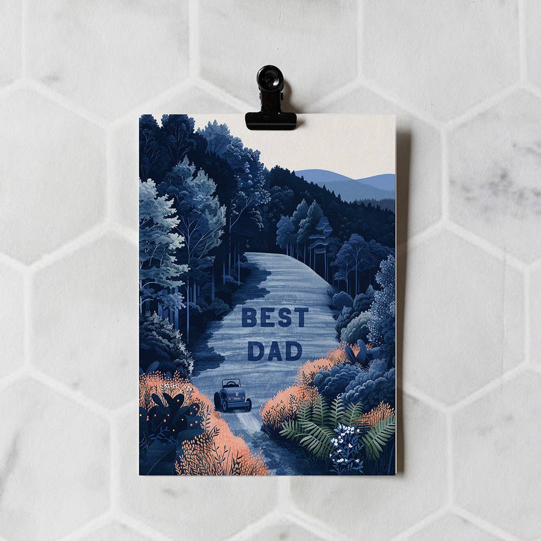 Best Dad Neat Lawn | Father's Day Greeting Card