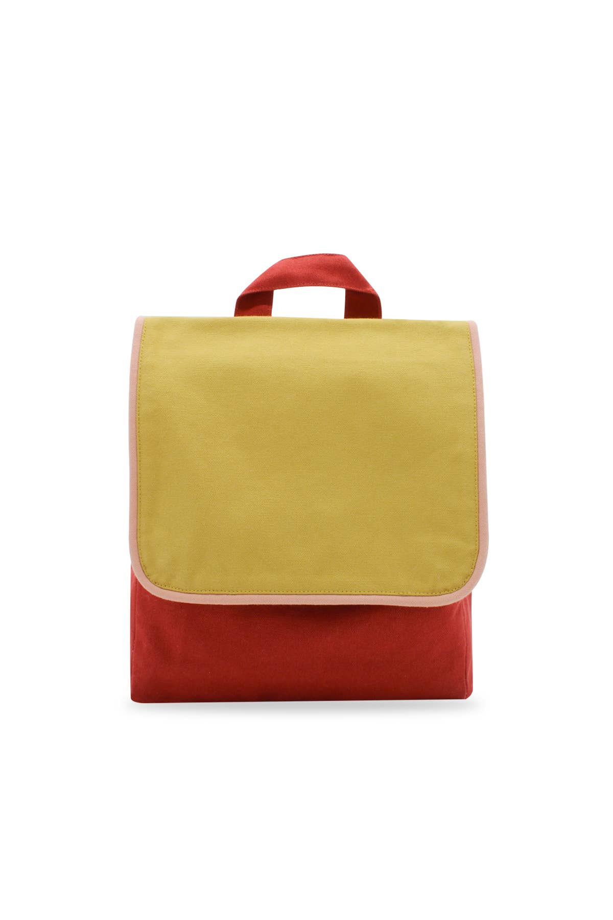 MUSTARD/BRICK RECTANGULAR CHILDREN'S BACKPACK