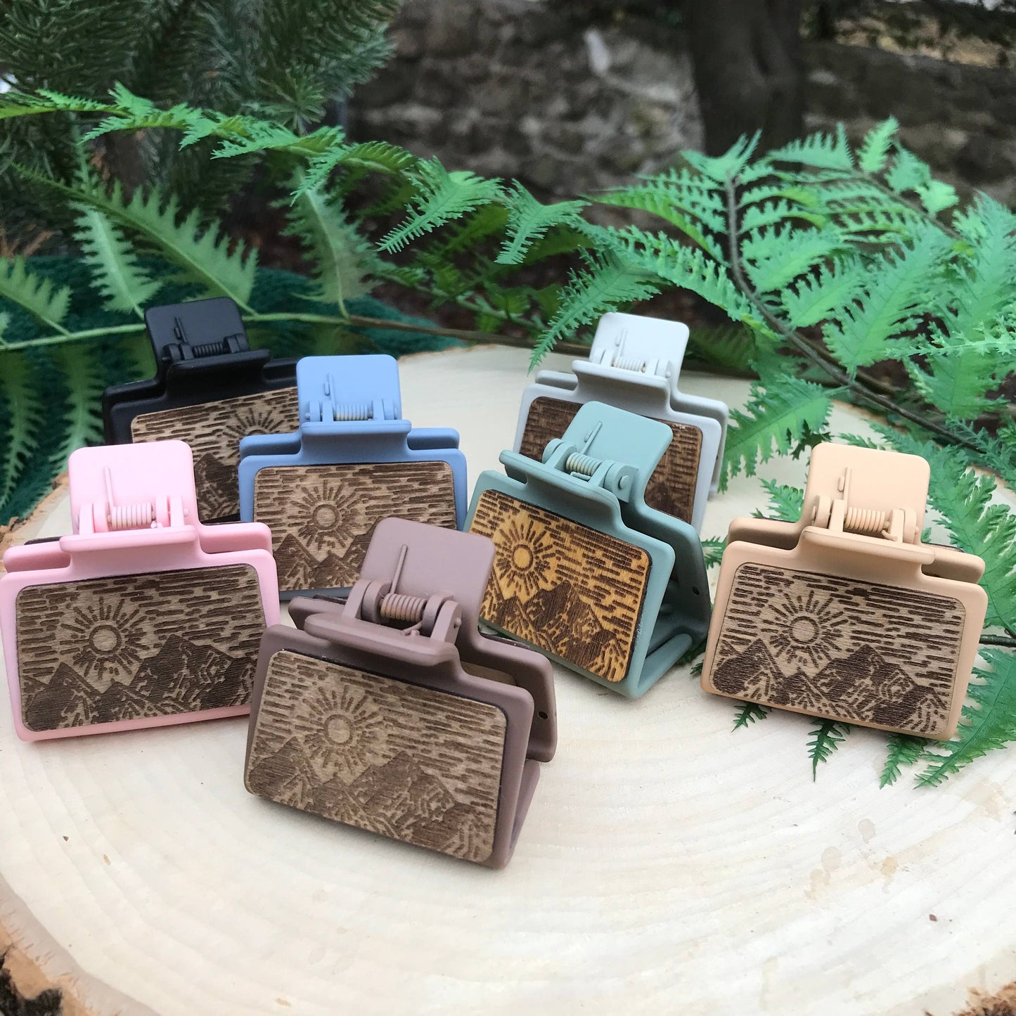 National Park Inspired Mountian 2" Claw Hair Clip