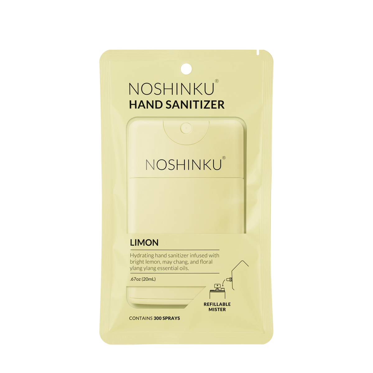 Refillable Lemon Ylang-Ylang Moisturizing Pocket Sanitizer