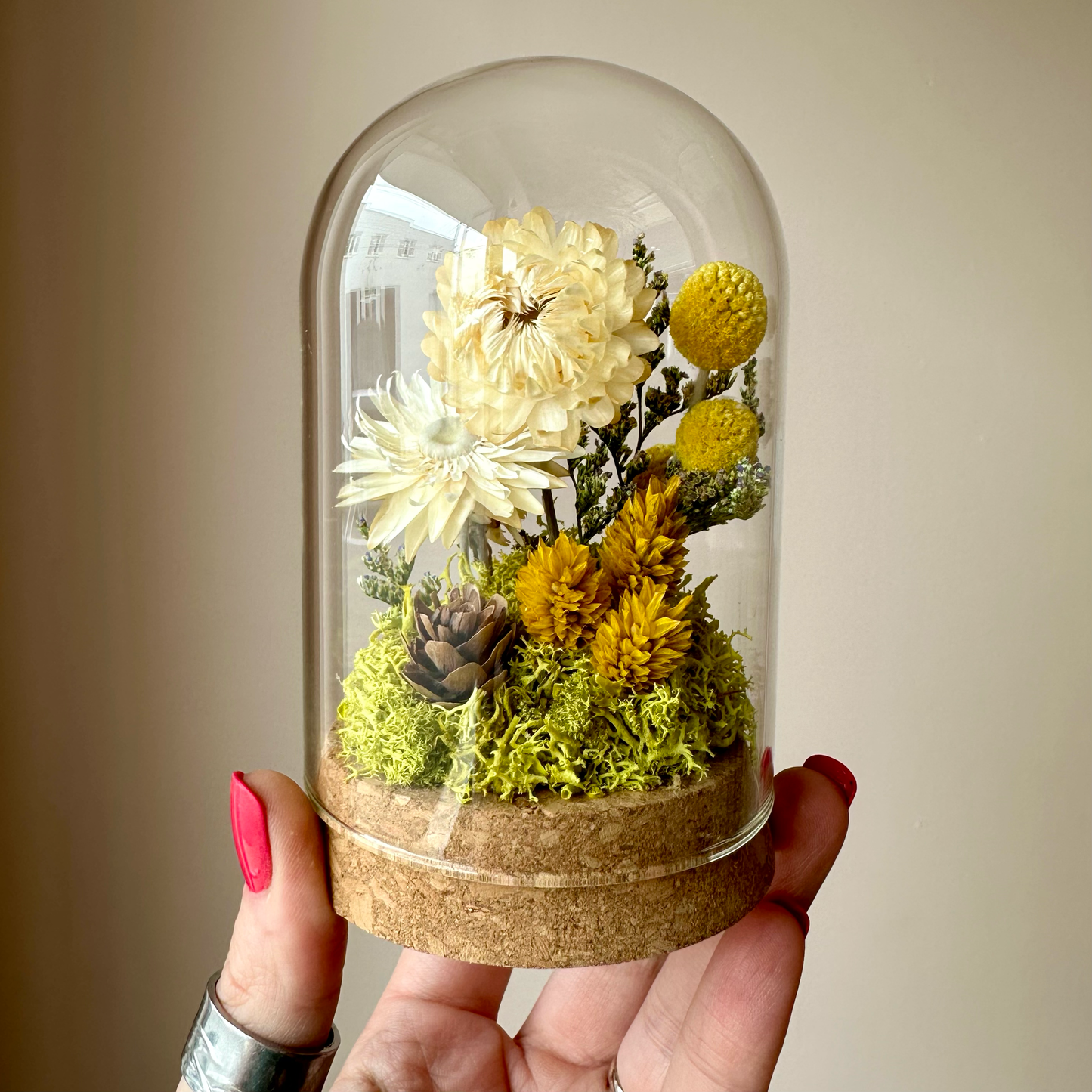 Honeyglow Large Terrarium With Dried Florals and Botanicals