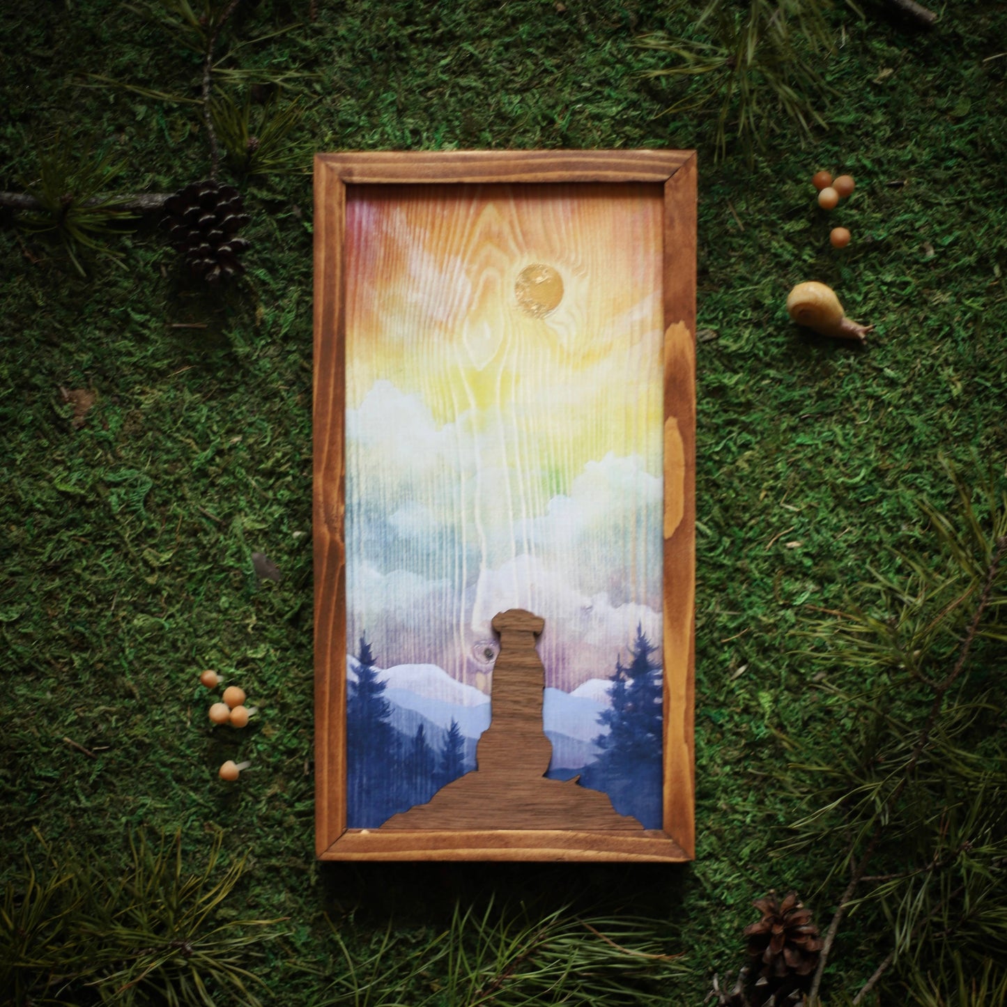"Patiently Waiting" Mixed Media Dog-Themed Wall Art