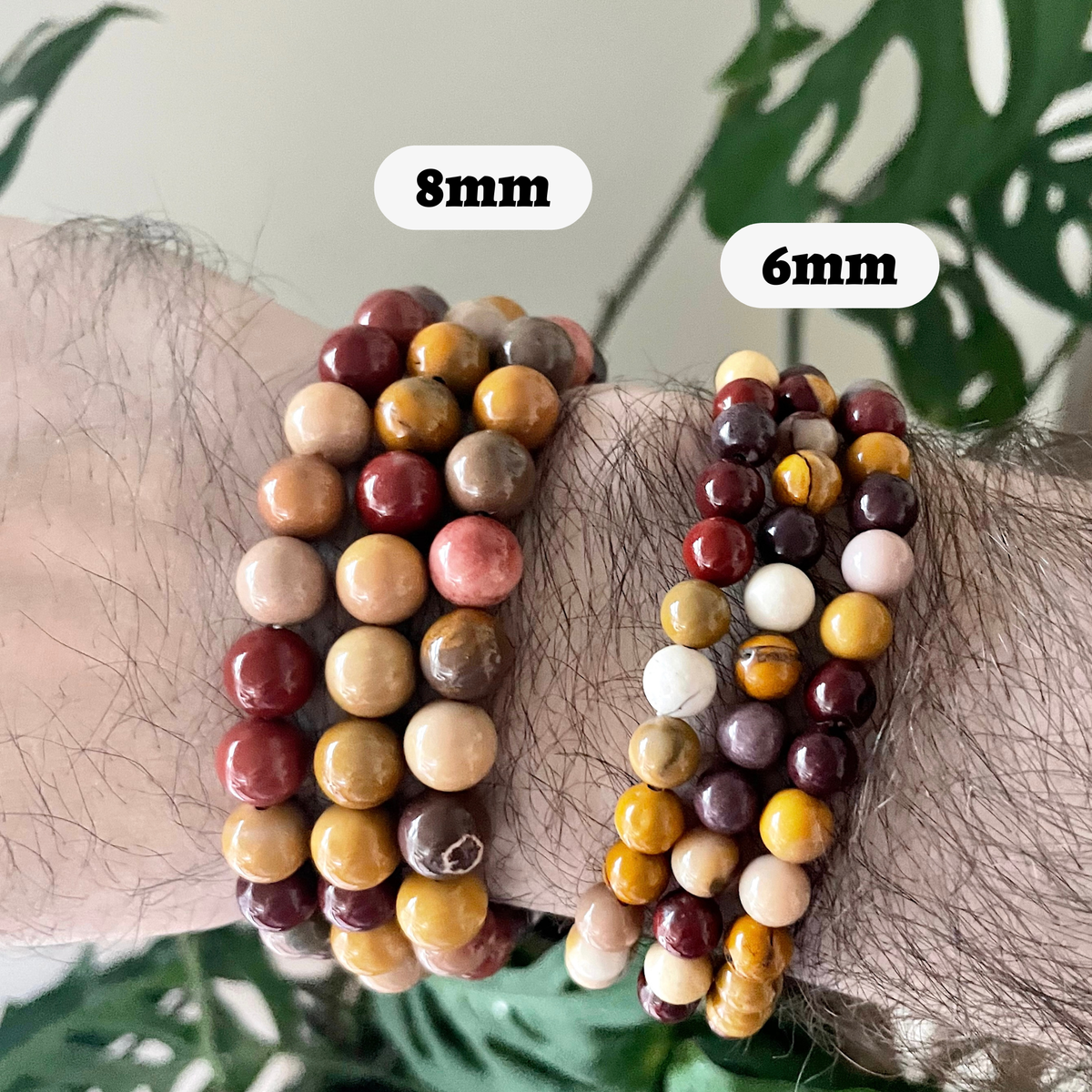 Mookaite Jasper Bracelet 8mm or 6mm - Crystals & Stones