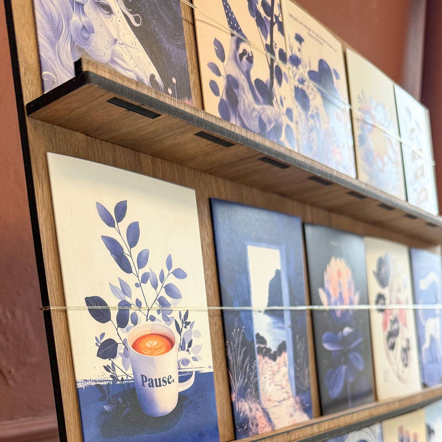 Walnut Greeting Cards Display (countertop and/or wall mount)