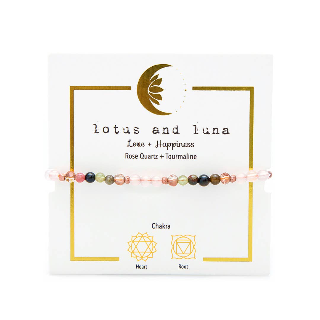 Love + Happiness 4mm Healing Bracelet