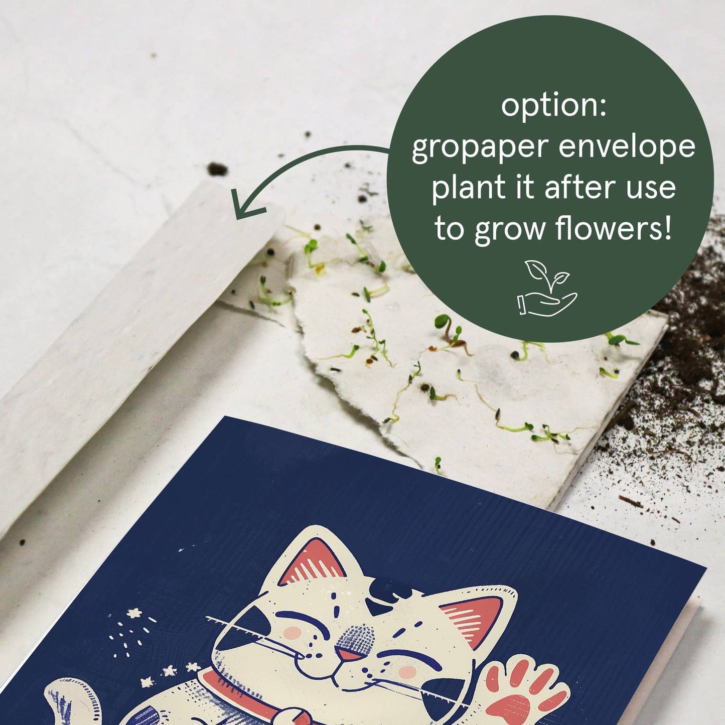 Lucky Cat | Everyday Greeting Card | Good luck card