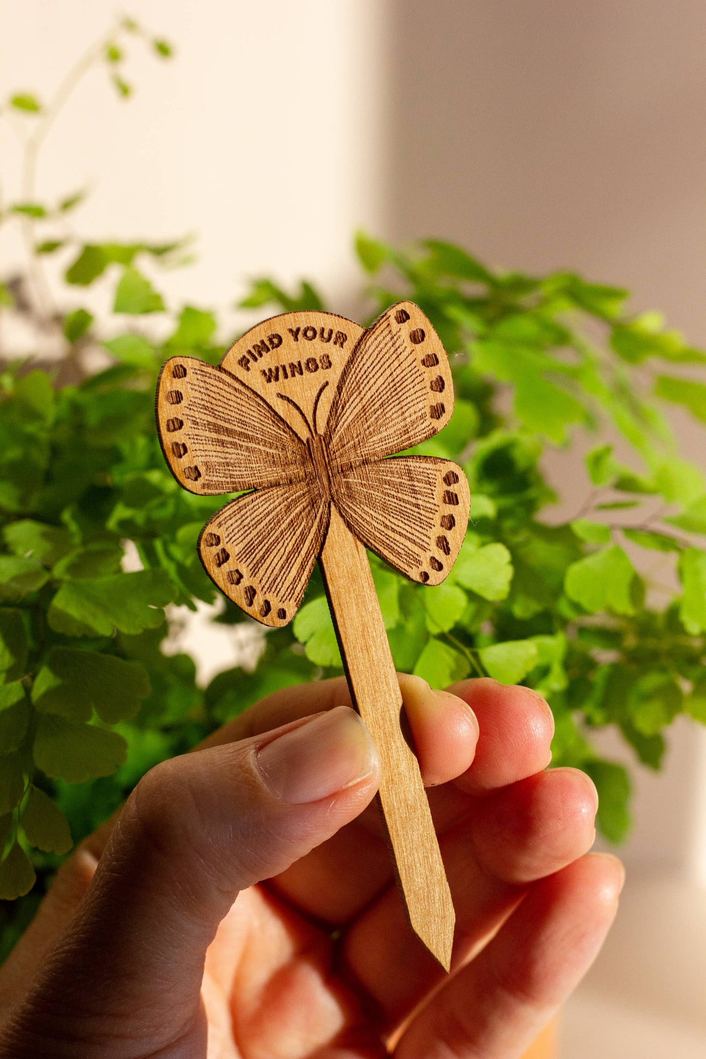 Find Your Wings Butterfly Wood Plant Pick
