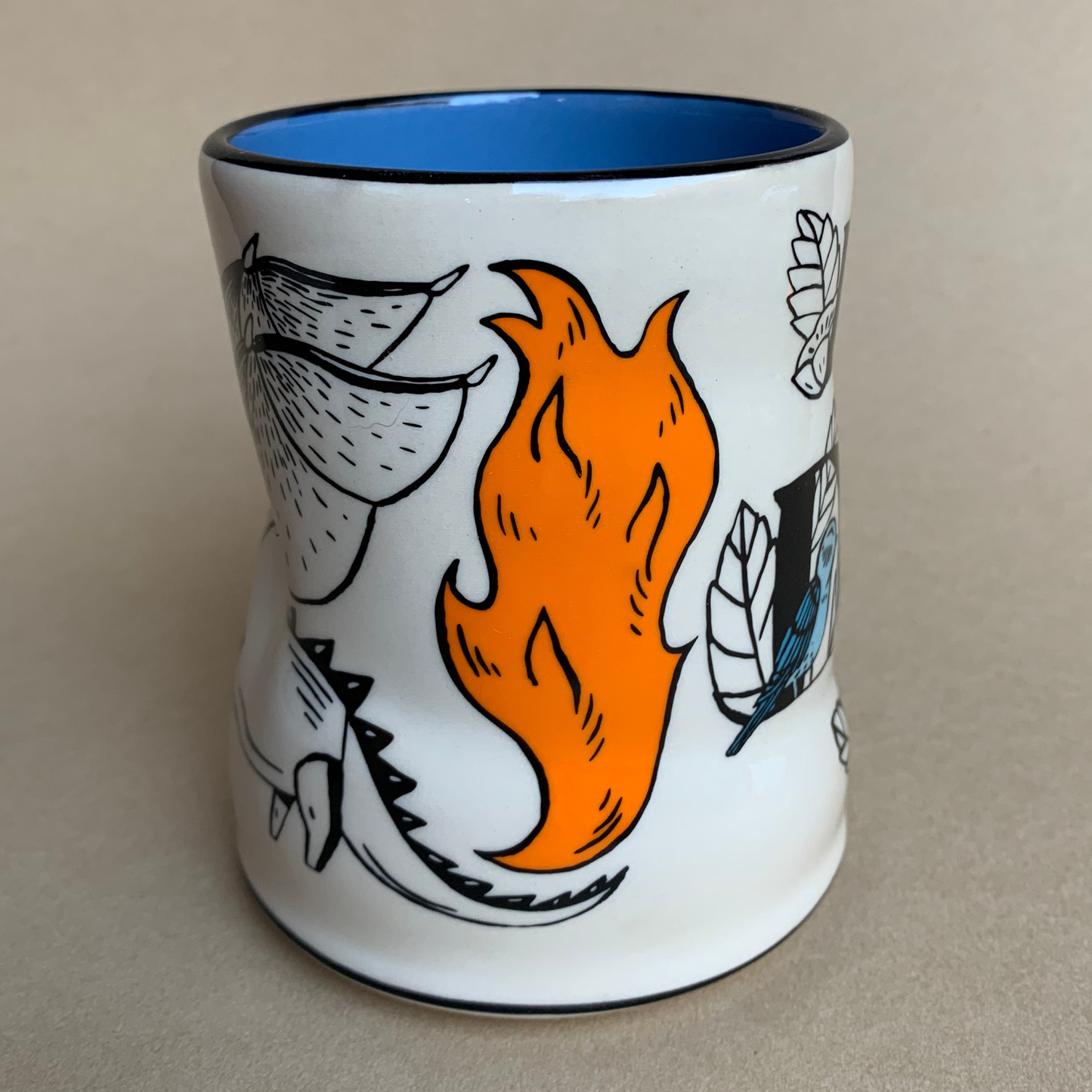 Lucky Dragon Cup - XLarge Ceramic Mug - Father's Day