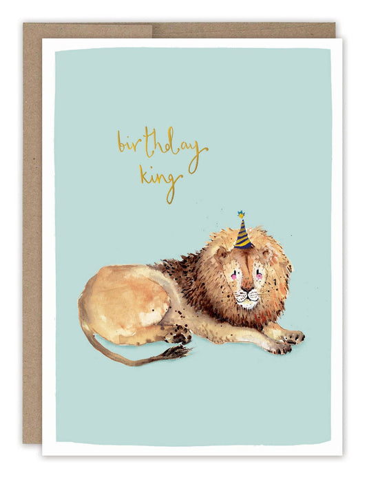 Birthday King Lion Card