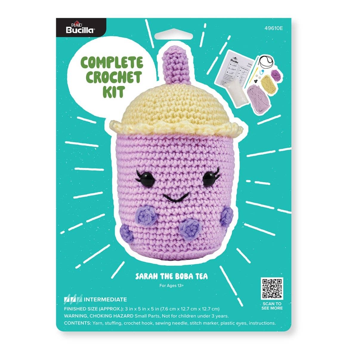 Bucilla Amigurumi Crochet Kit - Sarah the Boba Tea