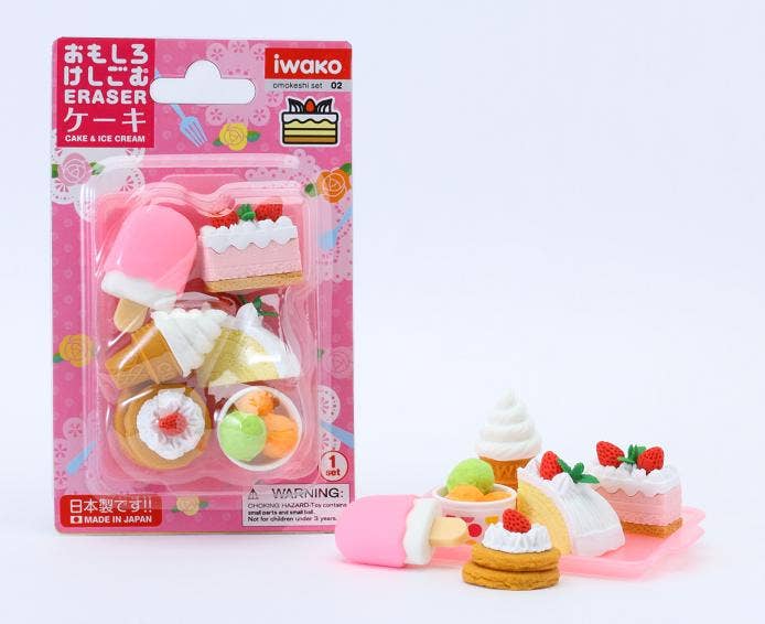 383321 Iwako Cake Eraser Card