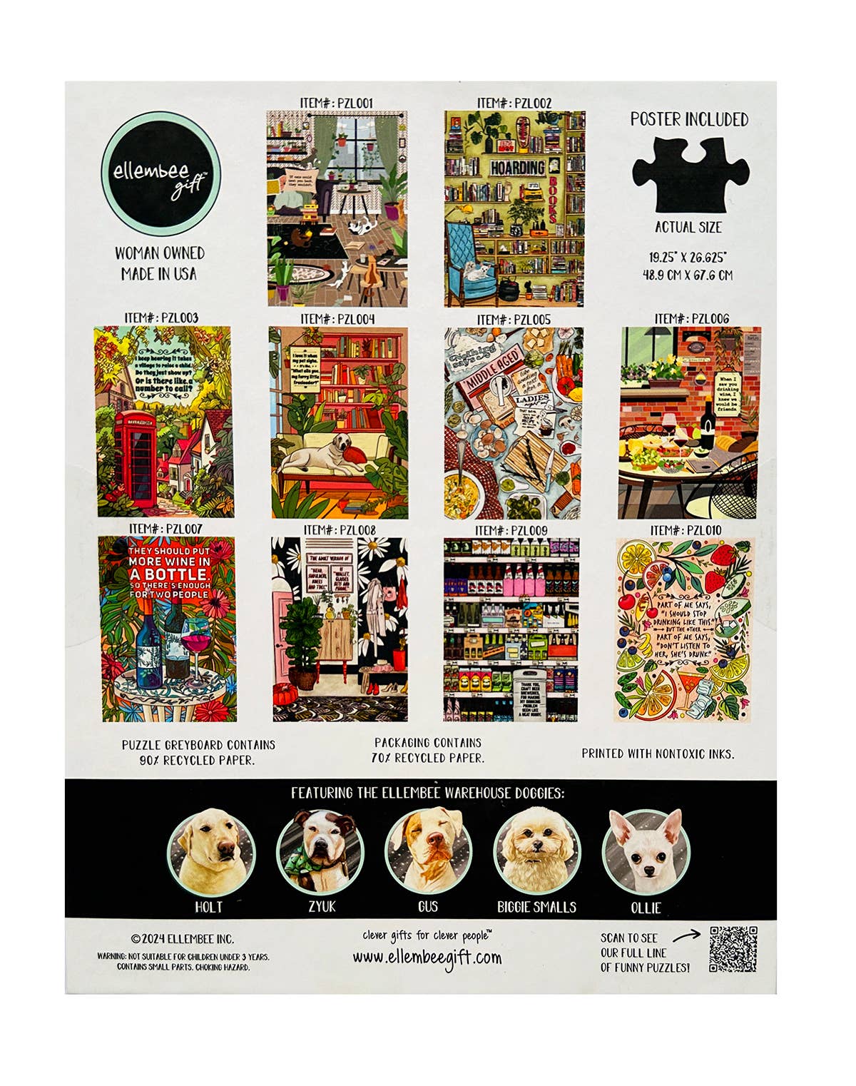 Jigsaw Puzzle w/ Poster - "Mahjong With Mah Girls" - Game