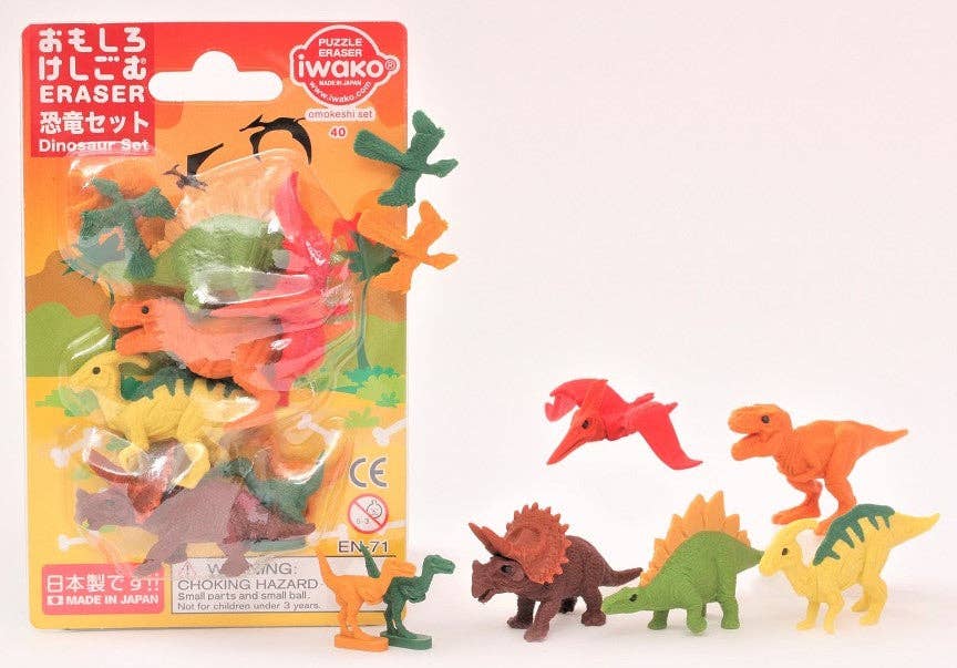383071 Iwako Dinosaur Eraser Card