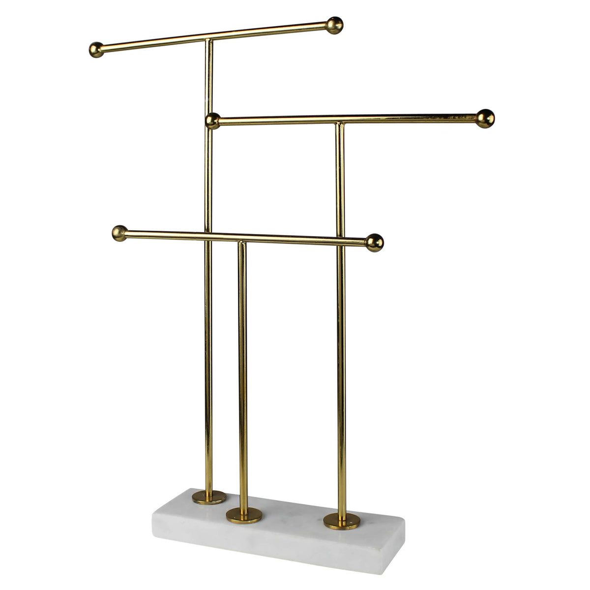 Loren Jewelry Stand, Marble & Brass