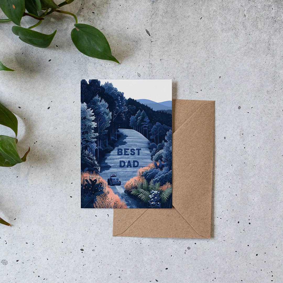 Best Dad Neat Lawn | Father's Day Greeting Card