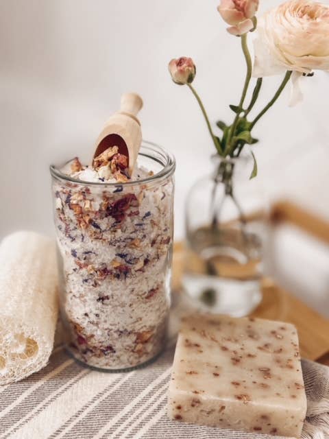 Wildflowers Large Bath Soak | bath salts summer garden tea