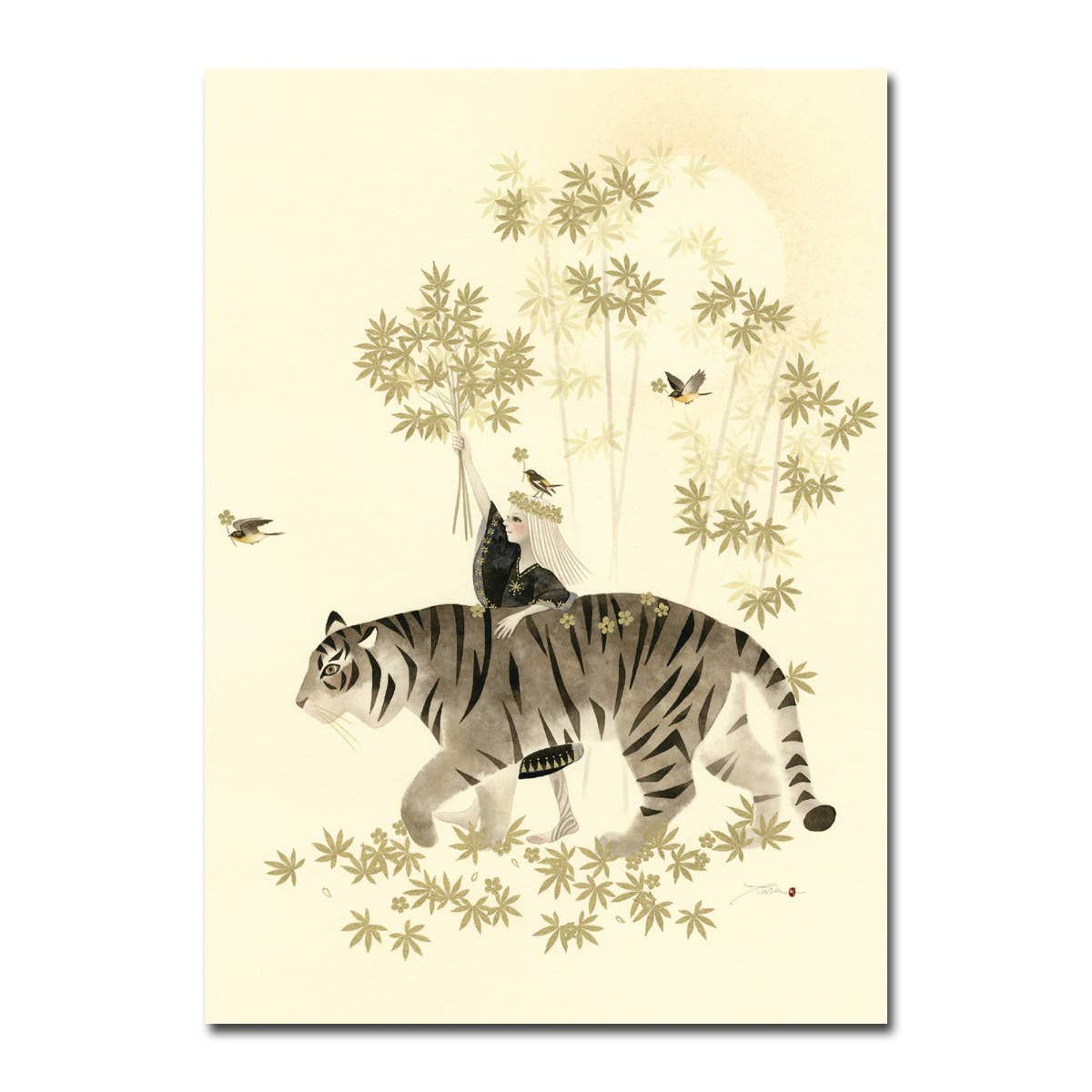 Tiger Garden Blank Card
