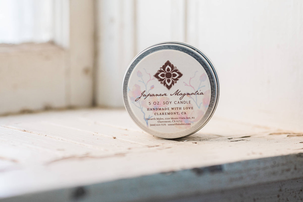 Japanese Magnolia Travel Candle Tin