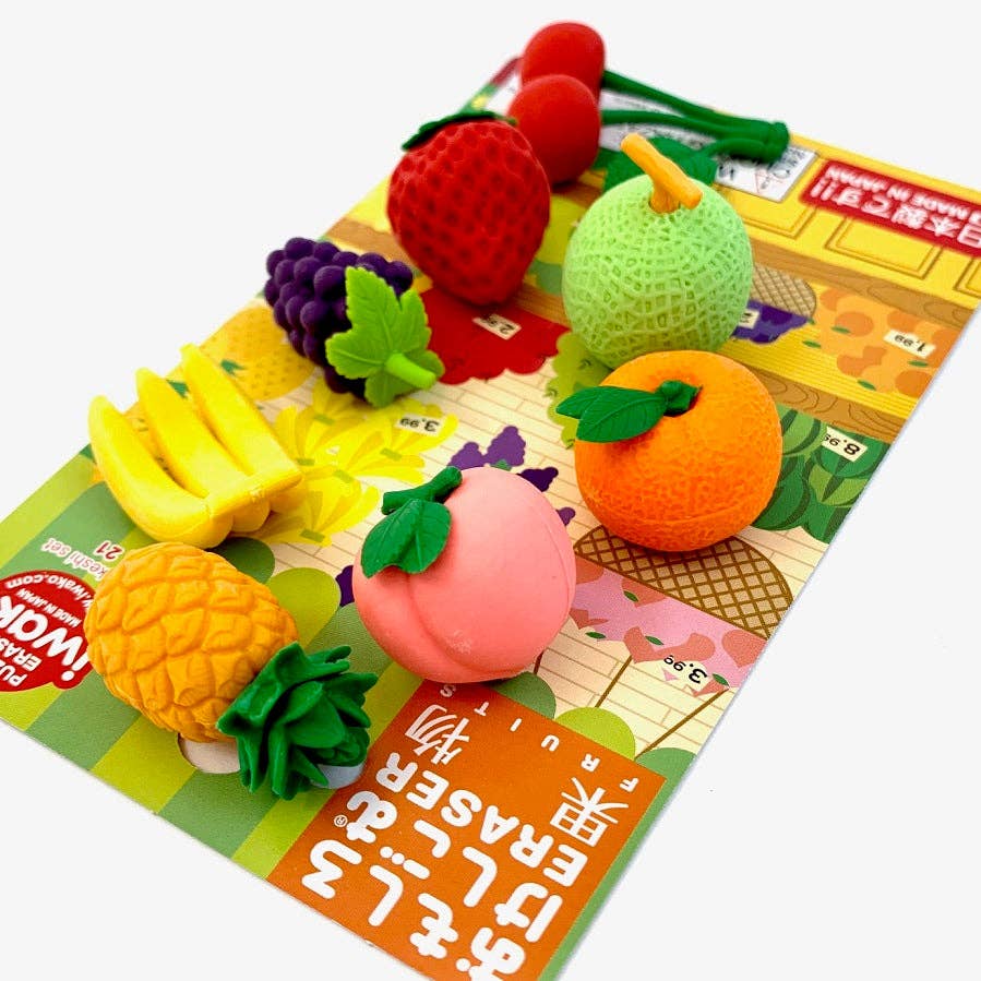 383271 Iwako Fruit Eraser Card