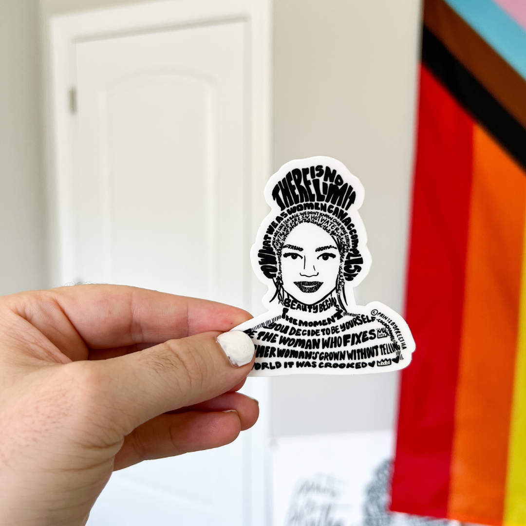 Women Empowerment Calligraphy Sticker 2