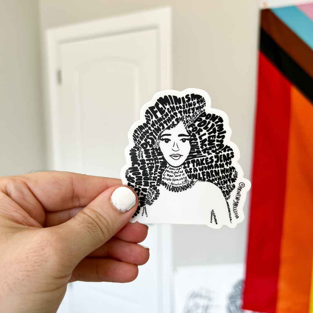 Women Empowerment Calligraphy Sticker 3