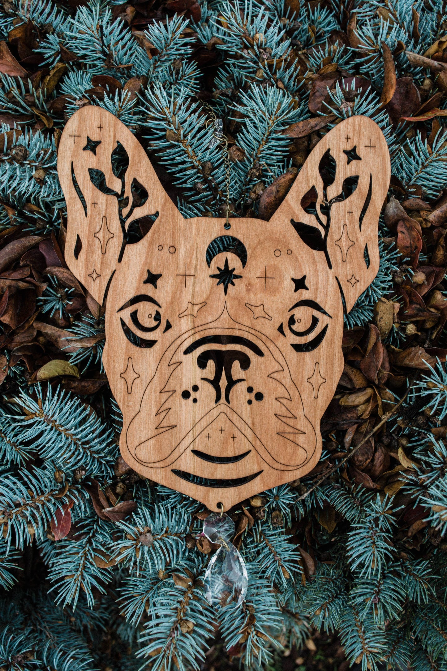 French Bulldog Wooden Wall Hanging Frenchie Suncatcher