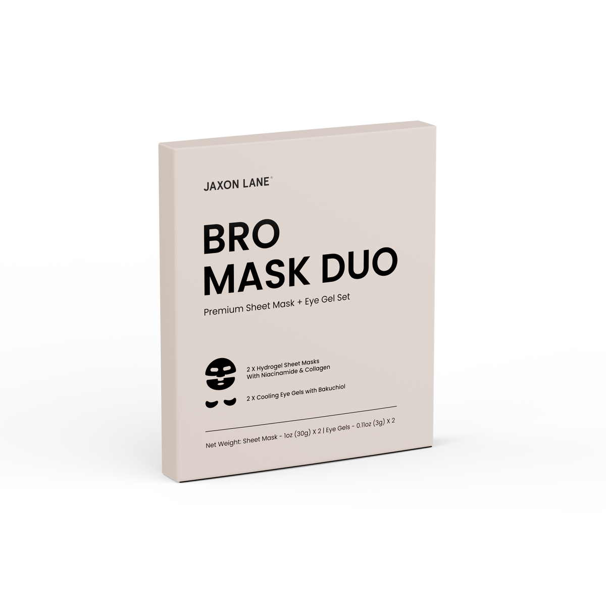 Face Mask & Eye Gel Set for Men - Bro Mask Duo, Hydrogel
