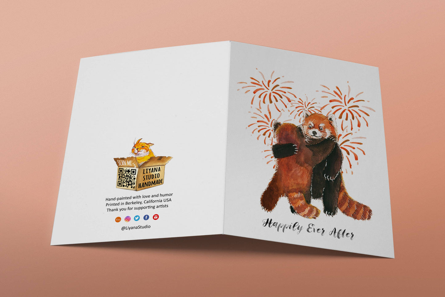 Red Panda Wedding - Funny Wedding Card