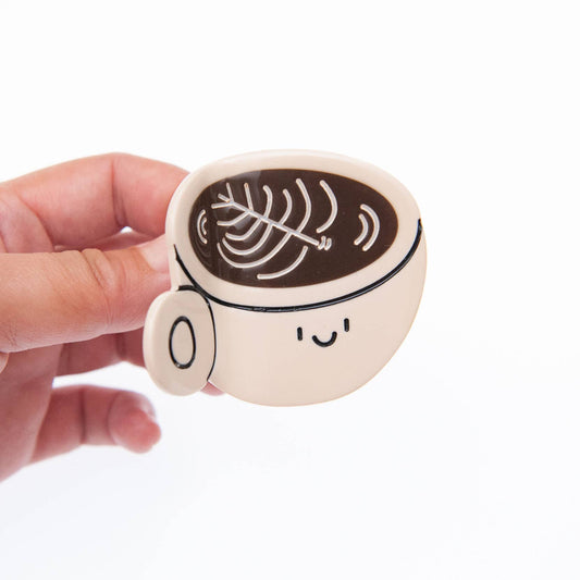 Latte Coffee Hair Claw Clip
