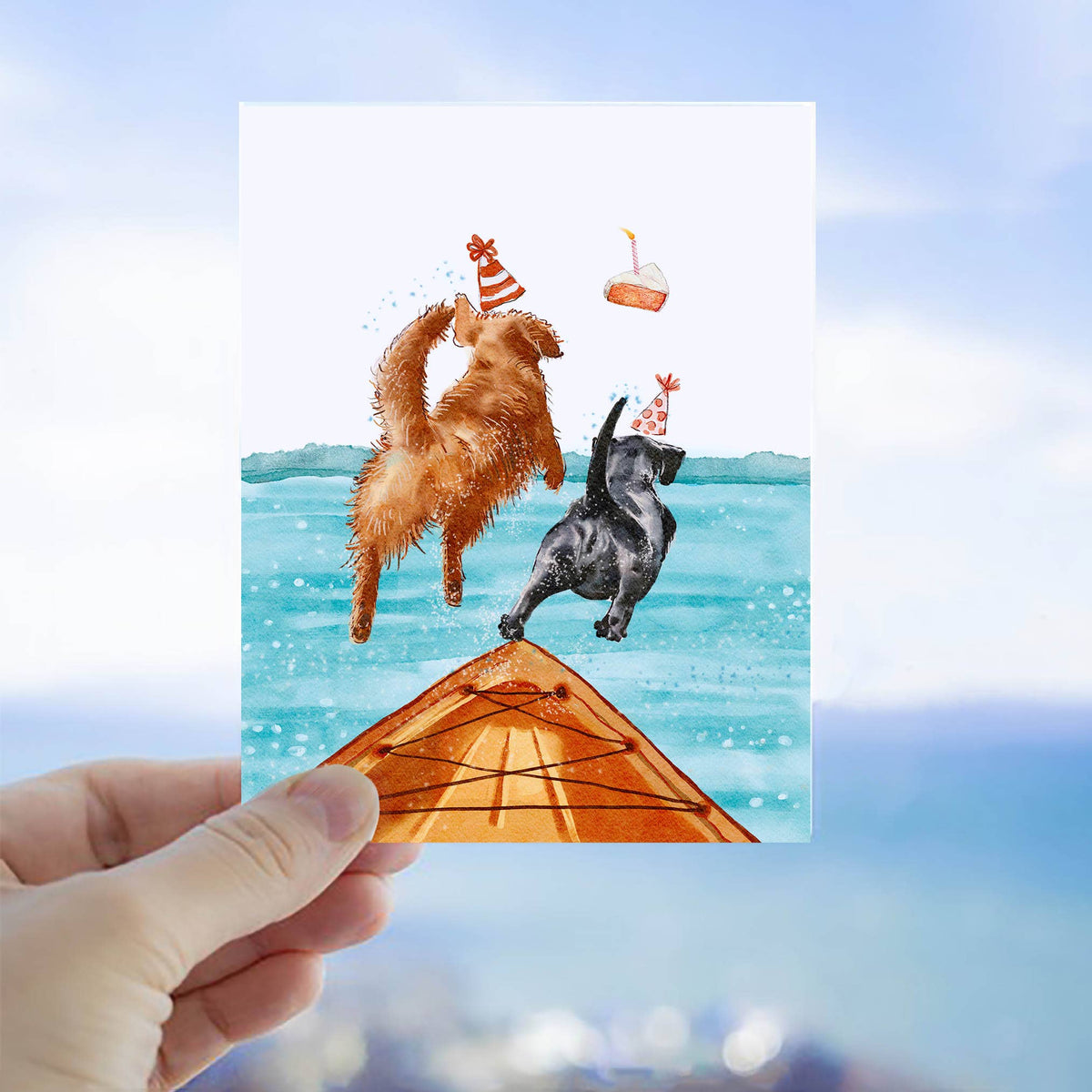 Jump Off Boat - Summer Birthday Card
