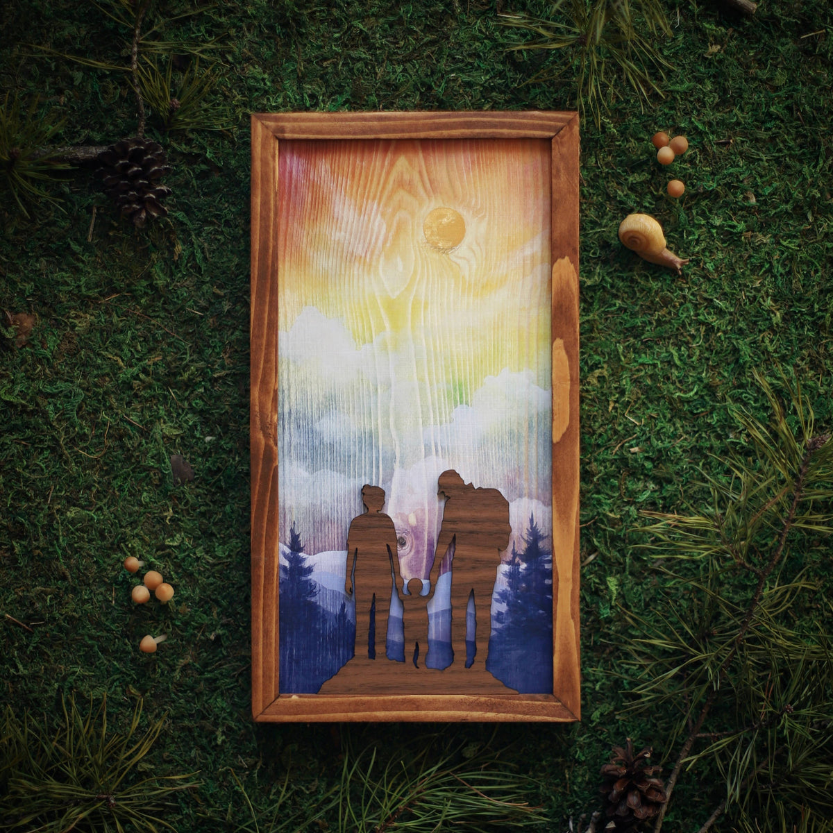 "Miles of Memories" Mixed Media Family-Themed Wall Art
