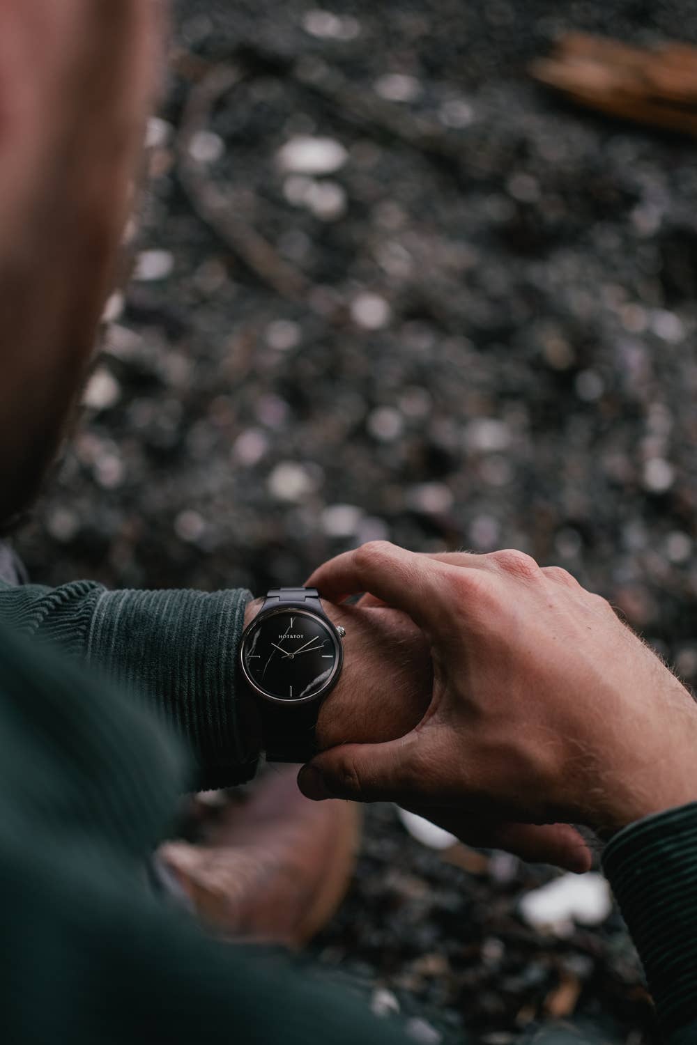 FORESTA | Wood watch | Black Marble | Sustainable | Silver