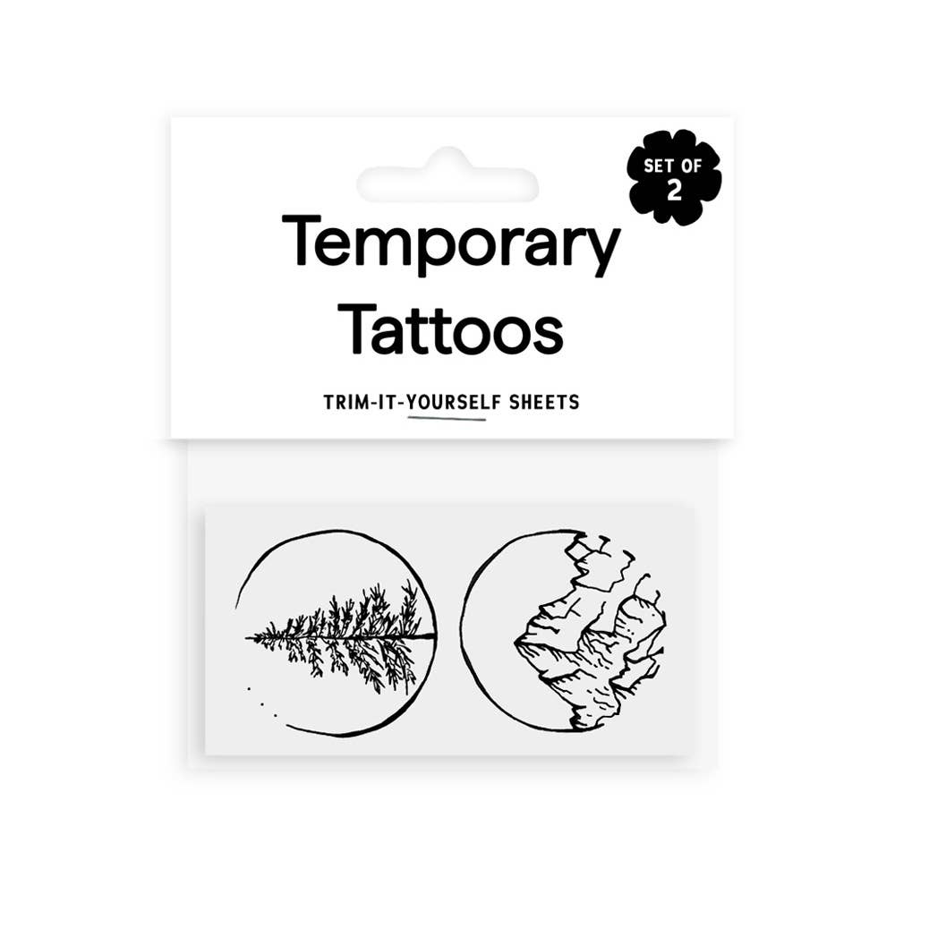Mountains & Trees Temporary Tattoos