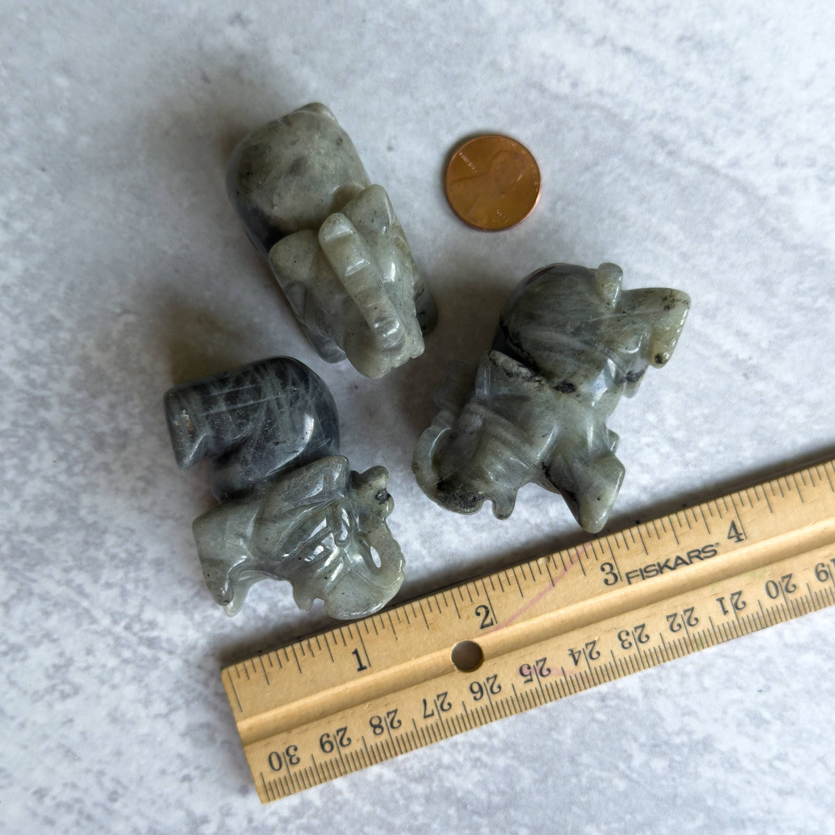 Hand-Carved Gemstone Animal | Elephant